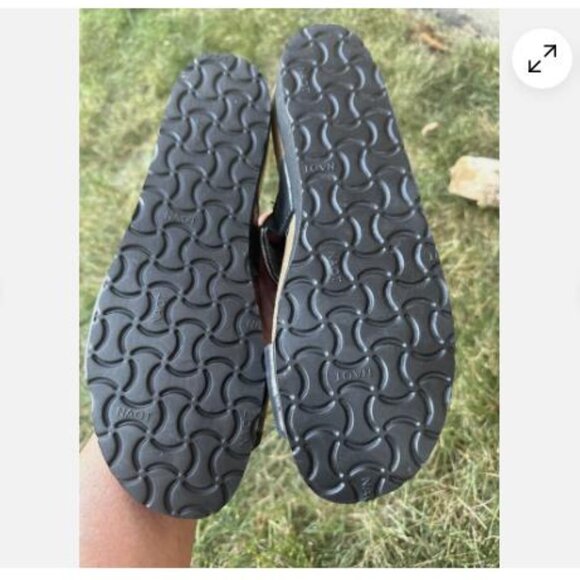 Naot Mila Metallic Onyx Sandal Size 42 US 11 Black Silver Fast Shipping New - Picture 5 of 6